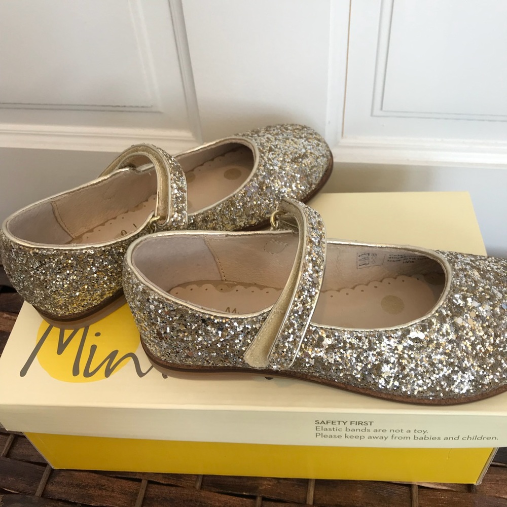 Mini Boden Gold Party Shoes